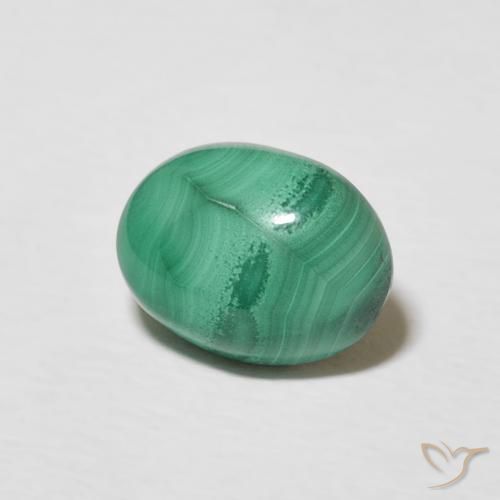 Malaquita Verde Multicolor Natural 2.37ct, oval, Opaco