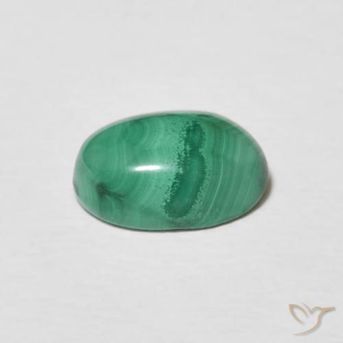 Malaquita Verde Multicolor Natural 2.37ct, oval, Opaco