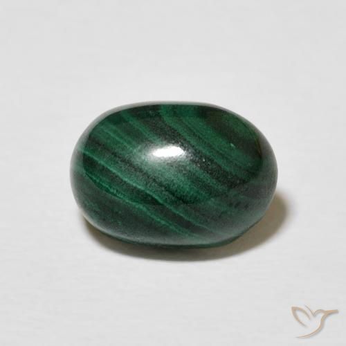 3.00ct Natural Verde escuro Malaquita, oval, Opaco