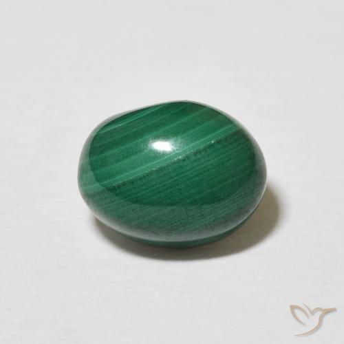 3.12ct Natural Verde médio Malaquita, oval, Opaco