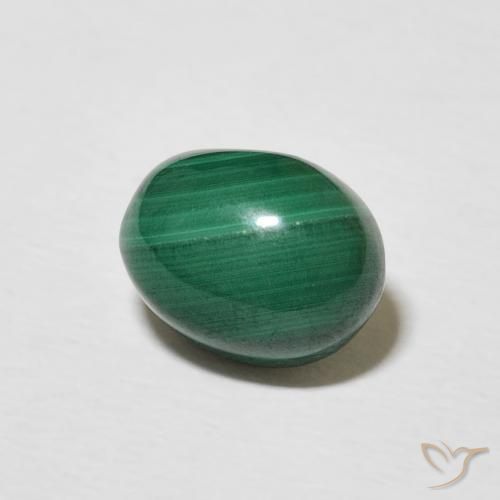 Malaquita Verde médio Natural 3.12ct, oval, Opaco