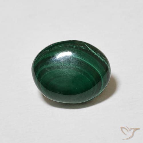 3.10ct Natural Verde escuro Malaquita, oval, Opaco