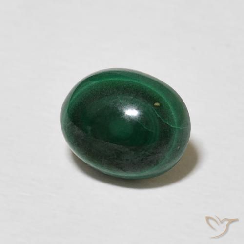 Malaquita Verde escuro Natural 2.91ct, oval, Opaco