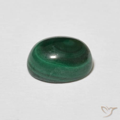 Malaquita Verde escuro Natural 2.91ct, oval, Opaco