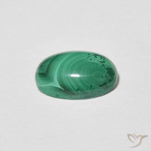 Malaquita Verde Multicolor Natural 3.64ct, oval, Opaco