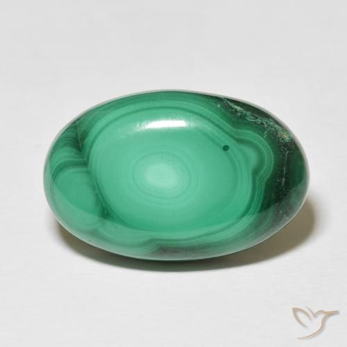 24.61ct Natural Verde médio Malaquita, oval, Opaco