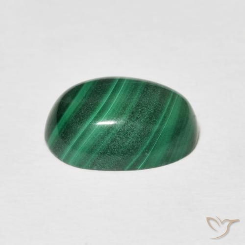 Malaquita Verde Multicolor Natural 5.13ct, oval, Opaco