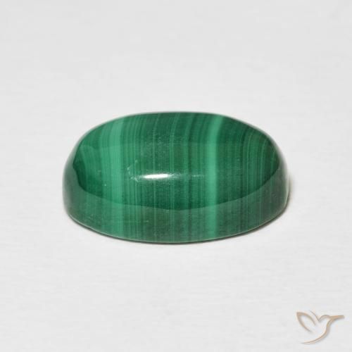 Malaquita Verde médio Natural 5.60ct, oval, Opaco