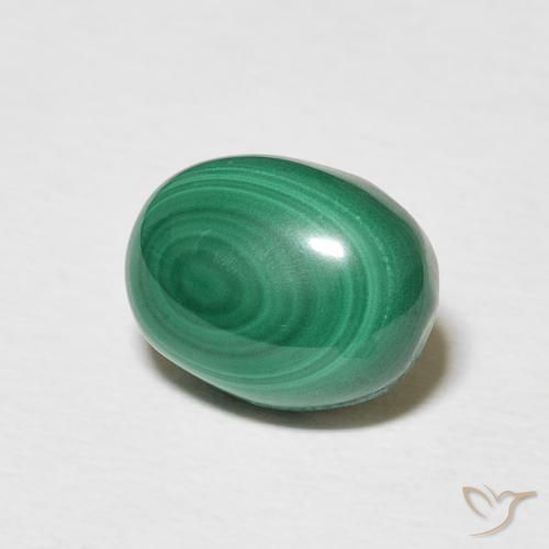 Malaquita Verde Multicolor Natural 3.58ct, oval, Opaco