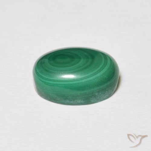 Malaquita Verde Multicolor Natural 3.58ct, oval, Opaco