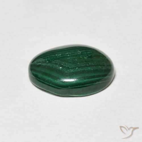 Malaquita Verde médio Natural 5.16ct, oval, Opaco