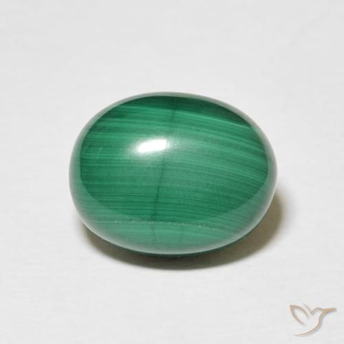 5.75ct Natural Verde médio Malaquita, oval, Opaco