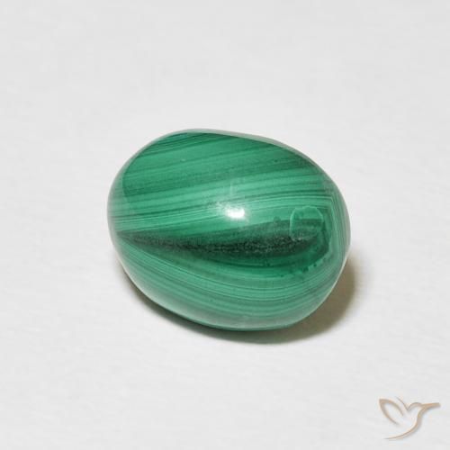 Malaquita Verde médio Natural 3.16ct, oval, Opaco