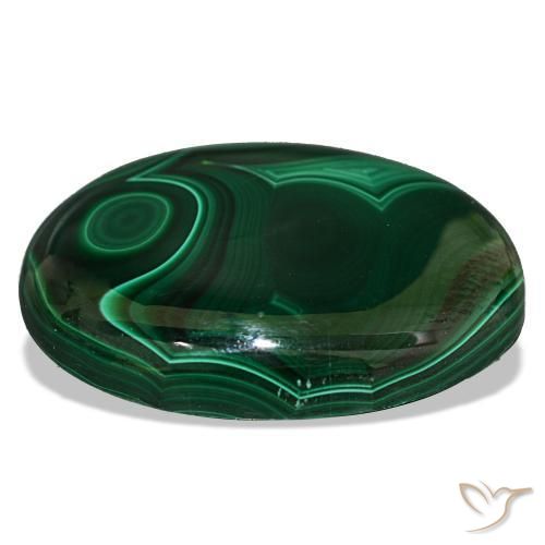 Malaquita verde natural 53,10ct, corte oval, opaco