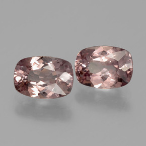 Pedras preciosas de granada malaia rosa natural de 2,28 ct, almofada cortada, VS