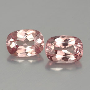 Pedras preciosas de granada malaia rosa natural de  ct, almofada cortada, VVS-VS
