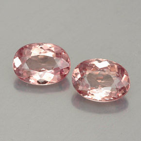 Pedras preciosas de granada malaia rosa natural de  ct, corte oval, VVS-VS