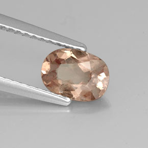 Granada malaia rosa natural 0,98ct, corte oval, VS