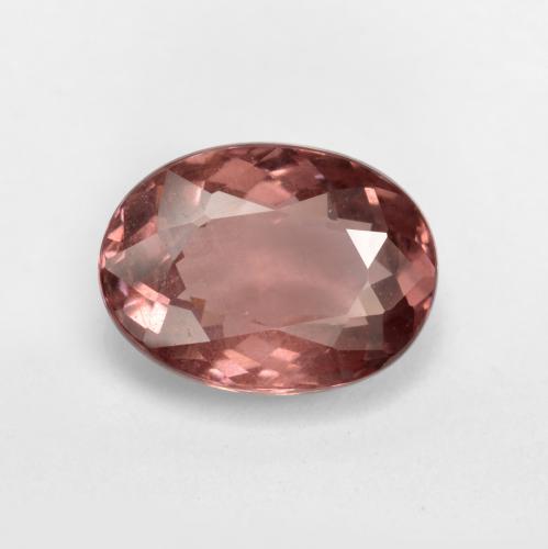 Granada malaia rosa natural 1,14ct, corte oval, VS