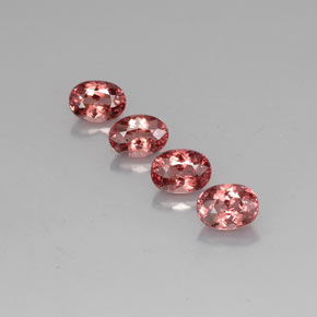 Pedras preciosas de granada malaia rosa natural de 5,21 ct, corte oval, VVS