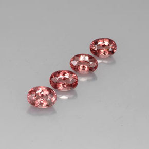 Pedras preciosas de granada malaia rosa natural de 5,21 ct, corte oval, VVS