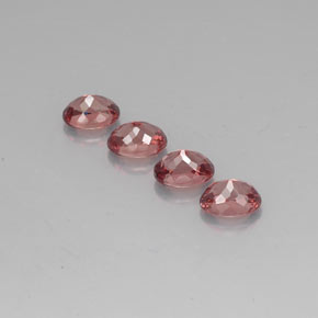 Pedras preciosas de granada malaia rosa natural de 5,21 ct, corte oval, VVS