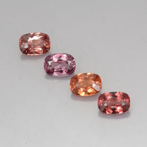 Pedras preciosas de granada malaia multicolorido natural de 4,42 ct, almofada cortada, VVS-VS