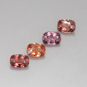 Pedras preciosas de granada malaia multicolorido natural de 4,42 ct, almofada cortada, VVS-VS