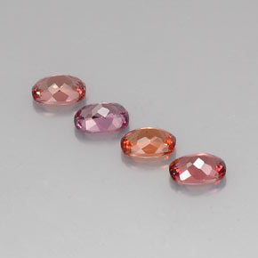 Pedras preciosas de granada malaia multicolorido natural de 4,42 ct, almofada cortada, VVS-VS