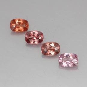 Pedras preciosas de granada malaia multicolorido natural de 4,57 ct, almofada cortada, VVS-VS