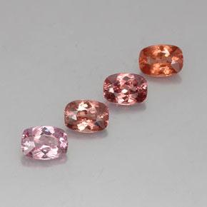 Pedras preciosas de granada malaia multicolorido natural de 4,57 ct, almofada cortada, VVS-VS