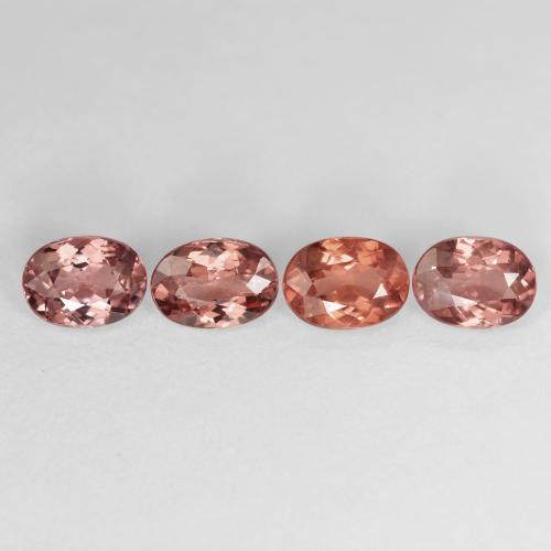 Pedras preciosas de Malaya Garnet vermelho quente natural de 4.27 ct, Corte Oval, VVS-VS