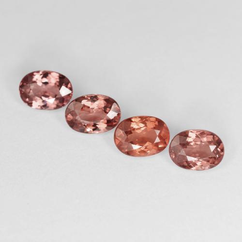 Pedras preciosas de Malaya Garnet vermelho quente natural de 4.27 ct, Corte Oval, VVS-VS
