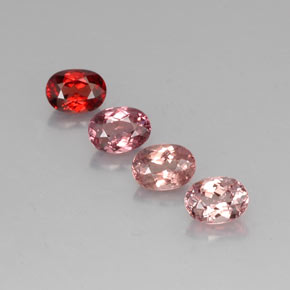 Pedras preciosas de granada malaia multicolorido natural de 4,84 ct, corte oval, VVS-VS