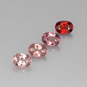 Pedras preciosas de granada malaia multicolorido natural de 4,84 ct, corte oval, VVS-VS