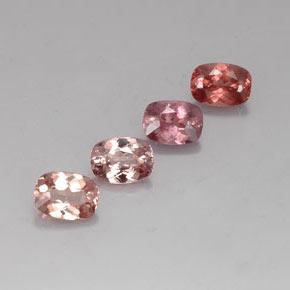 Pedras preciosas de granada malaia multicolorido natural de 4,31 ct, almofada cortada, VVS-VS