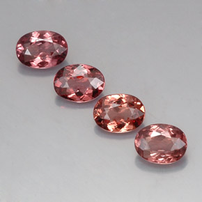 Pedras preciosas de granada malaia rosa natural de  ct, corte oval, VVS-VS