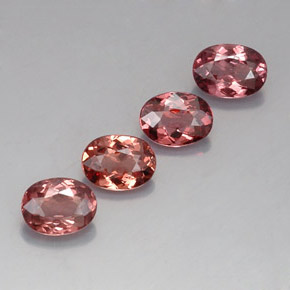 Pedras preciosas de granada malaia rosa natural de  ct, corte oval, VVS-VS