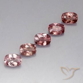 Pedras preciosas de Malaya Garnet Laranja Rosa natural de 5.21 ct, Almofada, VVS-VS