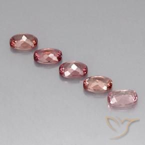 Pedras preciosas de Malaya Garnet Laranja Rosa natural de 5.21 ct, Almofada, VVS-VS
