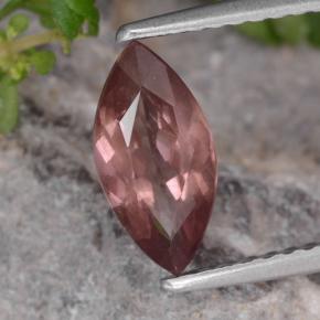 Granada malaia rosa natural 1,27ct, marquise, VS