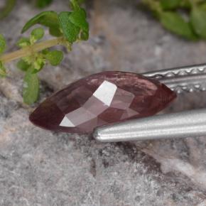 Granada malaia rosa natural 1,27ct, marquise, VS