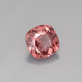 Granada malaia rosa natural 1,36ct, almofada cortada, VS
