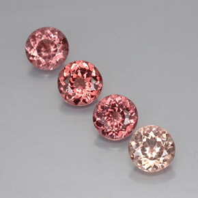 Pedras preciosas de Malaya Garnet Multicolorido natural de 4.74 ct, Corte Redondo, VVS-VS