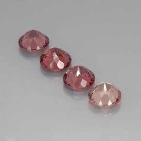 Pedras preciosas de Malaya Garnet Multicolorido natural de 4.74 ct, Corte Redondo, VVS-VS