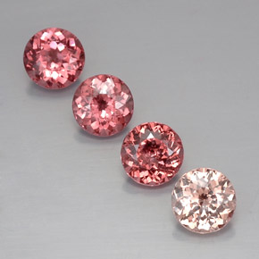 Pedras preciosas de granada malaia multicolorido natural de 4,90 ct, corte redondo, VVS-VS