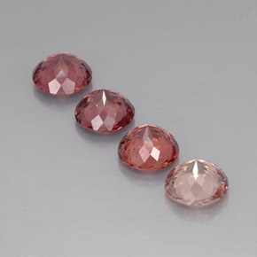 Pedras preciosas de granada malaia multicolorido natural de 4,90 ct, corte redondo, VVS-VS