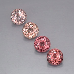 Pedras preciosas de granada malaia multicolorido natural de 4,10 ct, corte redondo, VVS-VS
