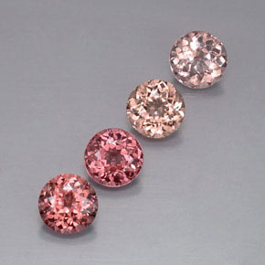 Pedras preciosas de granada malaia multicolorido natural de 4,10 ct, corte redondo, VVS-VS