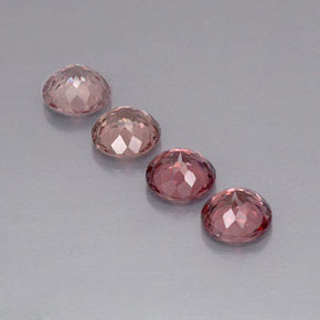 Pedras preciosas de granada malaia multicolorido natural de 4,10 ct, corte redondo, VVS-VS